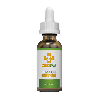 CBDpure oil for dogs in white background